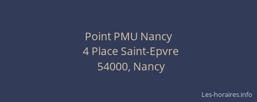 Point PMU Nancy