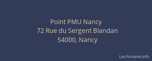 Point PMU Nancy