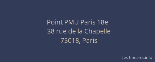 Point PMU Paris 18e