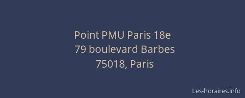 Point PMU Paris 18e