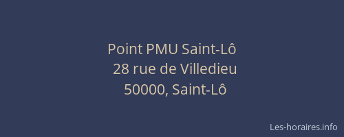 Point PMU Saint-Lô