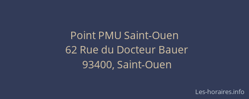 Point PMU Saint-Ouen