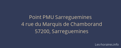 Point PMU Sarreguemines