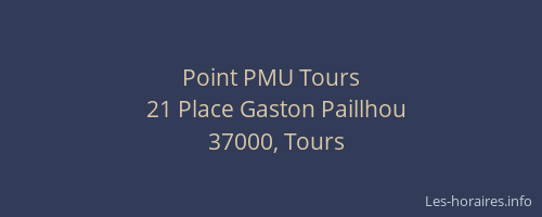 Point PMU Tours