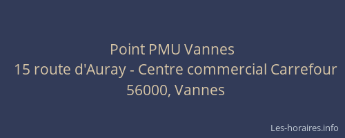 Point PMU Vannes