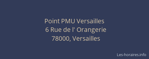 Point PMU Versailles