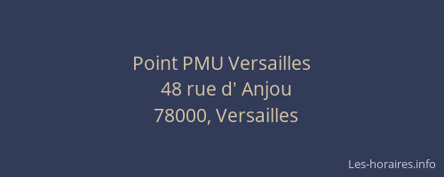 Point PMU Versailles