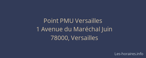 Point PMU Versailles