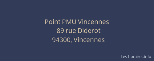 Point PMU Vincennes