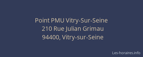 Point PMU Vitry-Sur-Seine