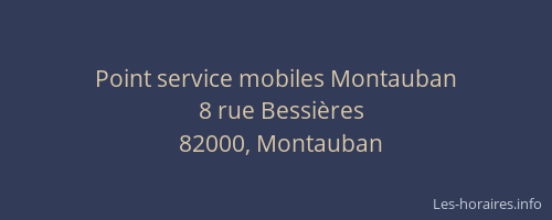 Point service mobiles Montauban