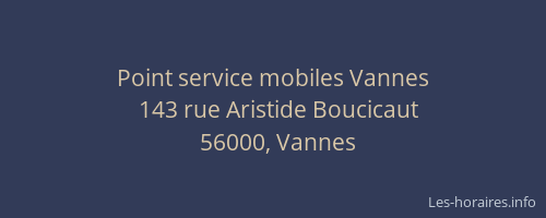 Point service mobiles Vannes