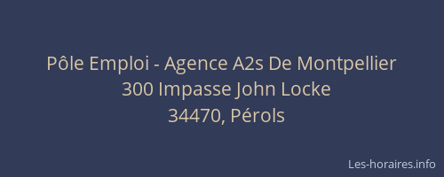 Pôle Emploi - Agence A2s De Montpellier