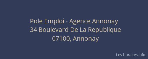 Pole Emploi - Agence Annonay