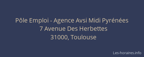 Pôle Emploi - Agence Avsi Midi Pyrénées