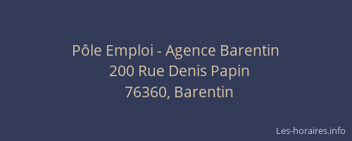 Pôle Emploi - Agence Barentin