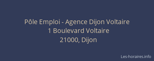 Pôle Emploi - Agence Dijon Voltaire