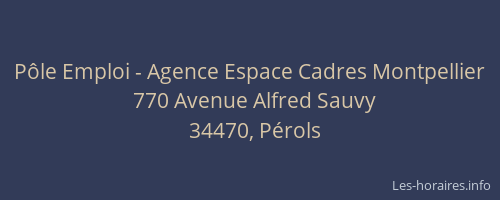 Pôle Emploi - Agence Espace Cadres Montpellier