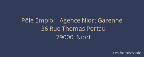 Pôle Emploi - Agence Niort Garenne