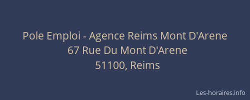 Pole Emploi - Agence Reims Mont D'Arene