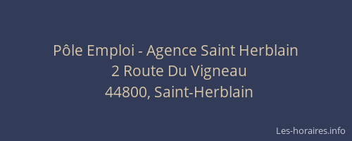 Pôle Emploi - Agence Saint Herblain