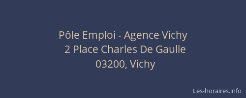 Pôle Emploi - Agence Vichy