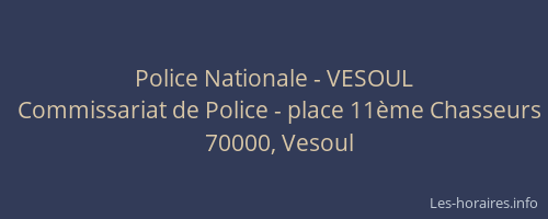 Police Nationale - VESOUL