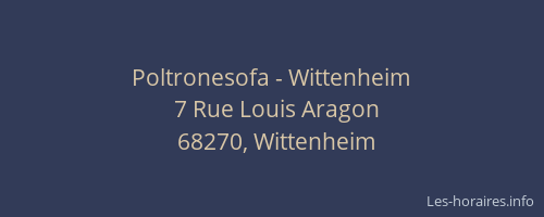 Poltronesofa - Wittenheim