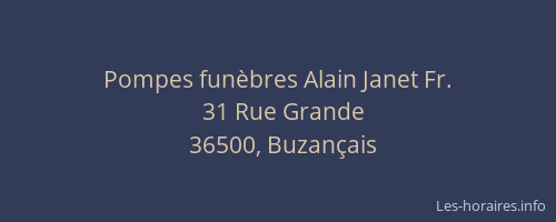 Pompes funèbres Alain Janet Fr.