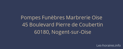 Pompes Funèbres Marbrerie Oise