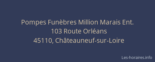 Pompes Funèbres Million Marais Ent.