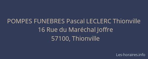 POMPES FUNEBRES Pascal LECLERC Thionville