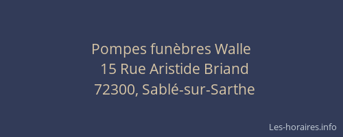 Pompes funèbres Walle