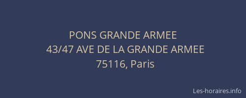 PONS GRANDE ARMEE