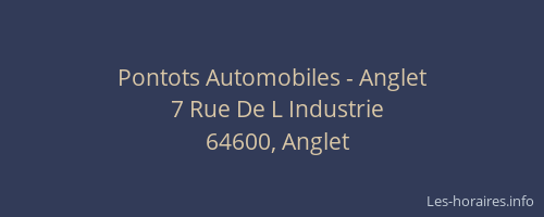 Pontots Automobiles - Anglet