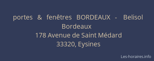 portes   &   fenêtres   BORDEAUX   -    Belisol Bordeaux