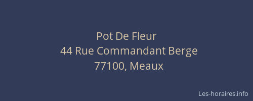 Pot De Fleur