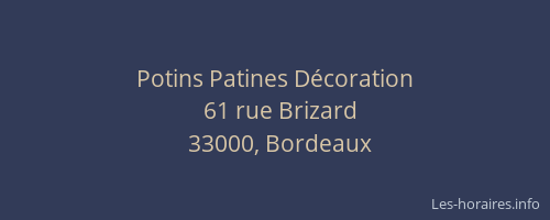 Potins Patines Décoration