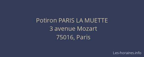 Potiron PARIS LA MUETTE