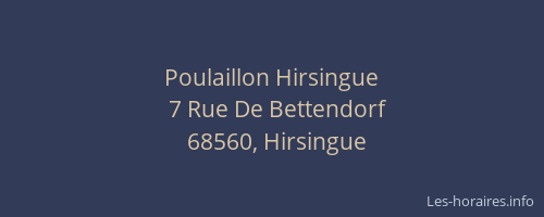 Poulaillon Hirsingue