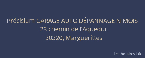 Précisium GARAGE AUTO DÉPANNAGE NIMOIS