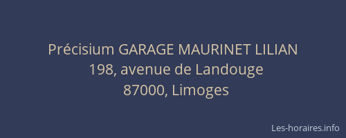 Précisium GARAGE MAURINET LILIAN