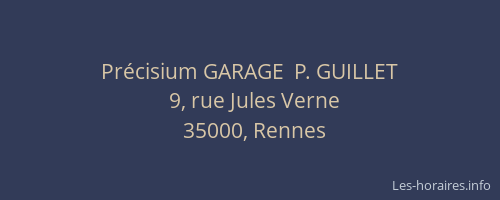 Précisium GARAGE  P. GUILLET