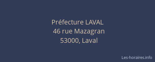 Préfecture LAVAL