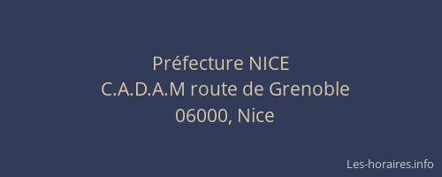 Préfecture NICE