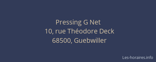 Pressing G Net