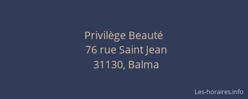 Privilège Beauté