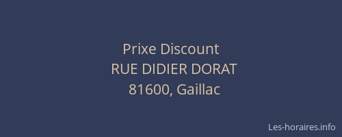 Prixe Discount