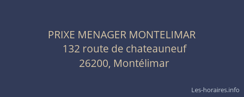 PRIXE MENAGER MONTELIMAR