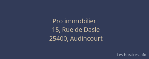 Pro immobilier